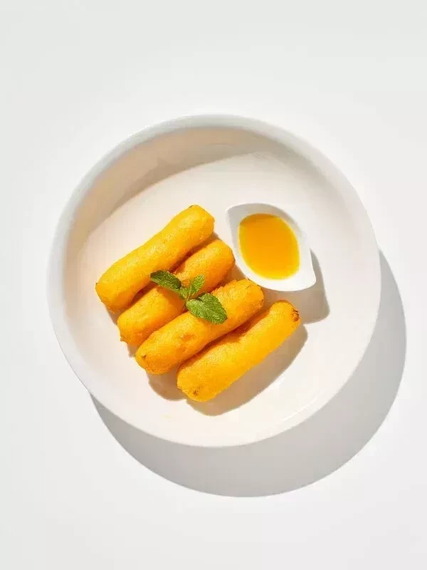 Жареное молоко с апельсиновым соусом