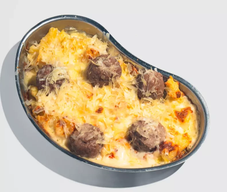 Мак энд чиз с тефтелями