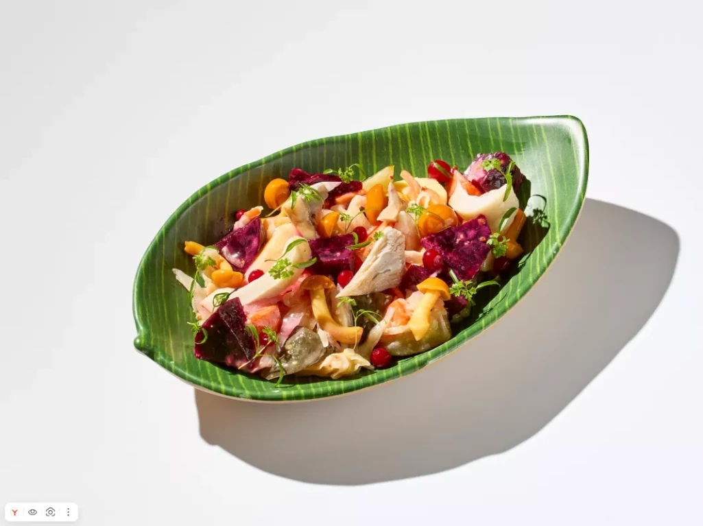 Винегрет с маринованными груздями