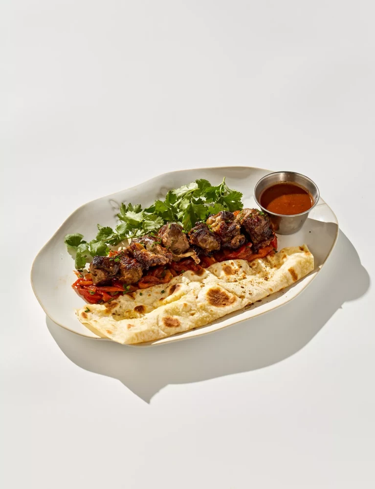 ШАШЛЫК ИЗ ПЕЧЕНИ ЯГНЕНКА С ПЕЧЕНОЙ ПАПРИКОЙ