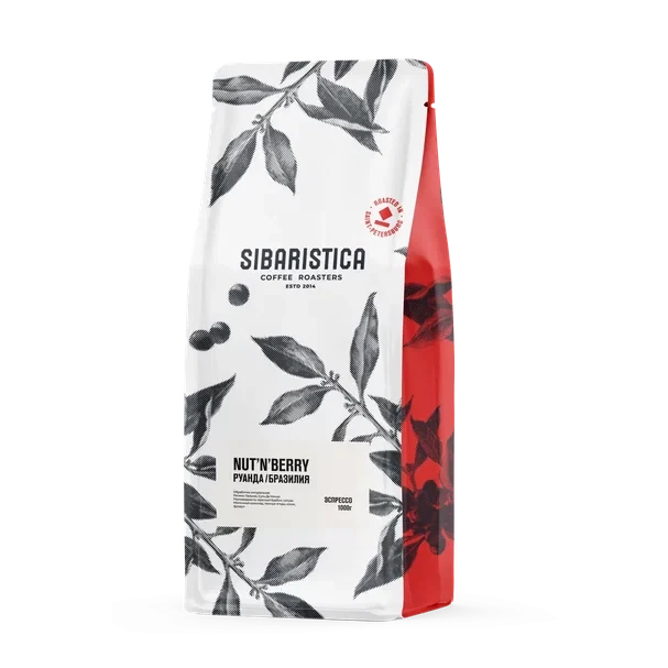 Кофе Nut'n'Berry в зёрнах, обжарка под эспрессо