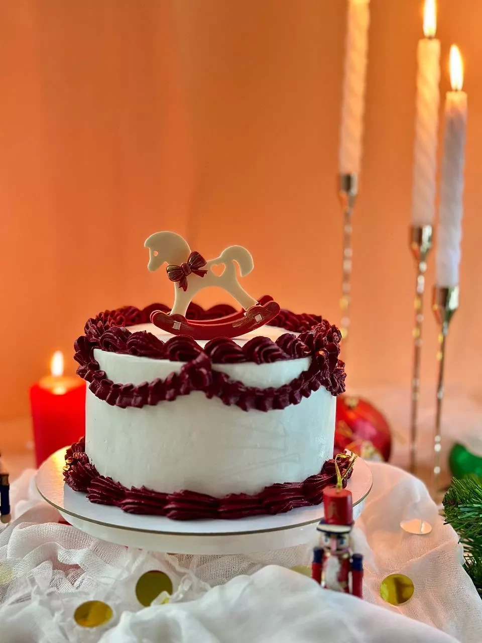 Торт «Красный бархат-малина»