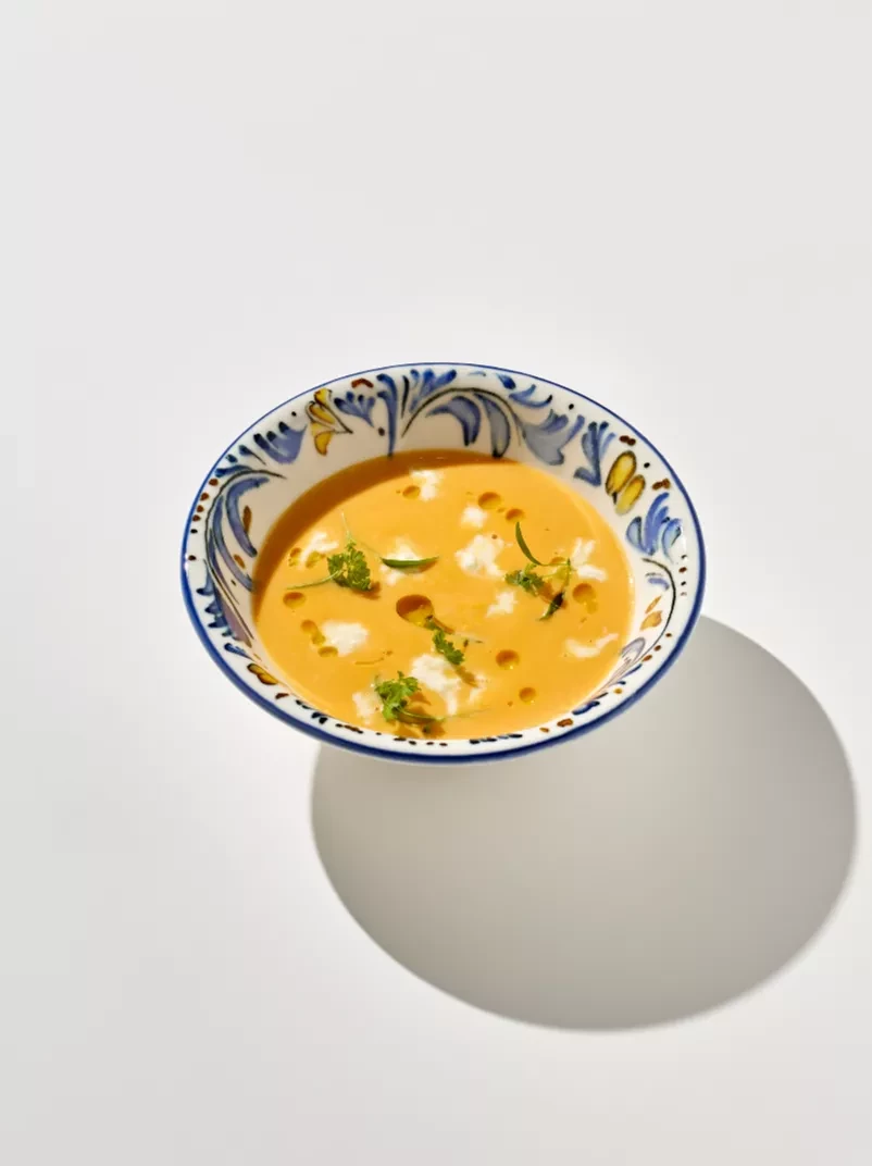 Крем-суп из тыквы с рикоттой
