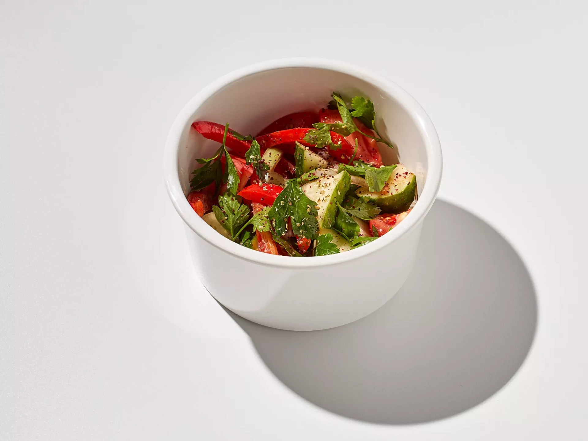 ЧОБАН САЛАТ- ОВОЩНОЙ САЛАТ С ГРАНАТОВОЙ ЗАПРАВКОЙ