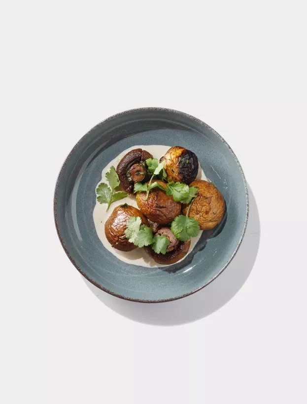 Шампиньоны на мангале